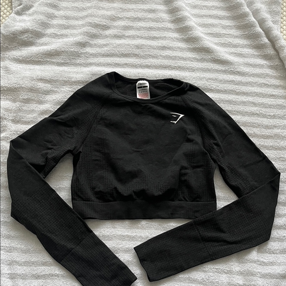 Gymshark Black Long Sleeve Crop Top